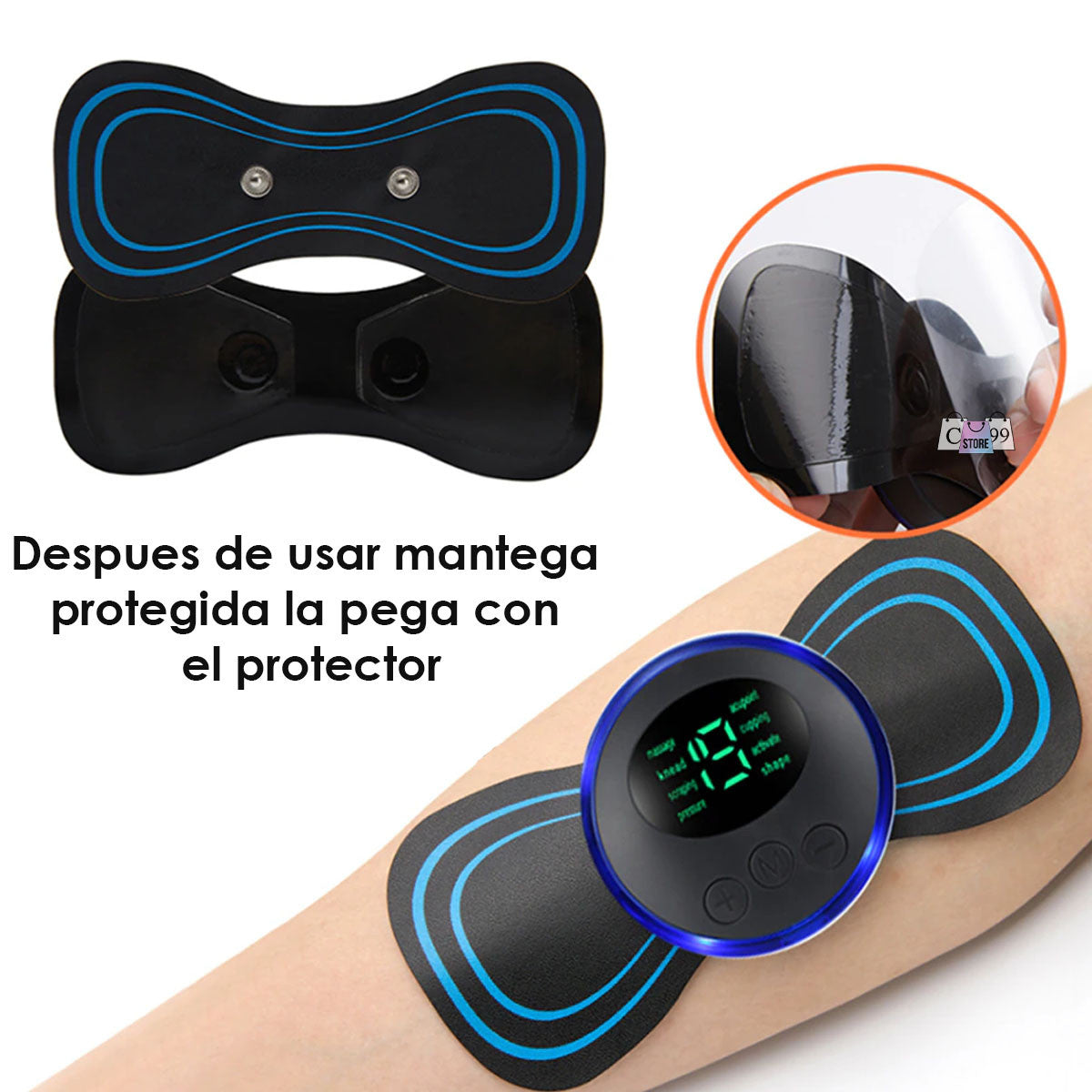 PACK MINI MASAJEADOR RECARGABLE + CONTROL EXTRA